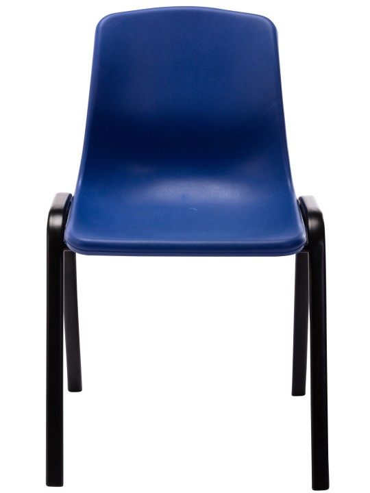 Conjunto de 4 cadeiras empilháveis ​​de plástico Nowra, azul