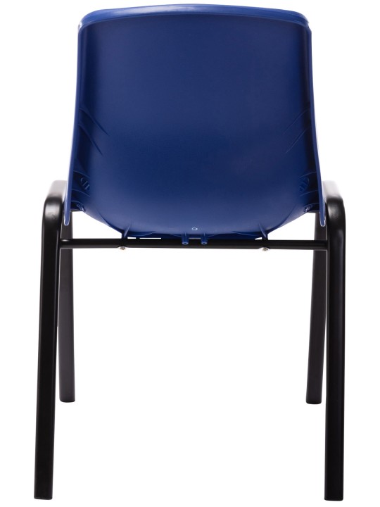 Conjunto de 4 cadeiras empilháveis ​​de plástico Nowra, azul