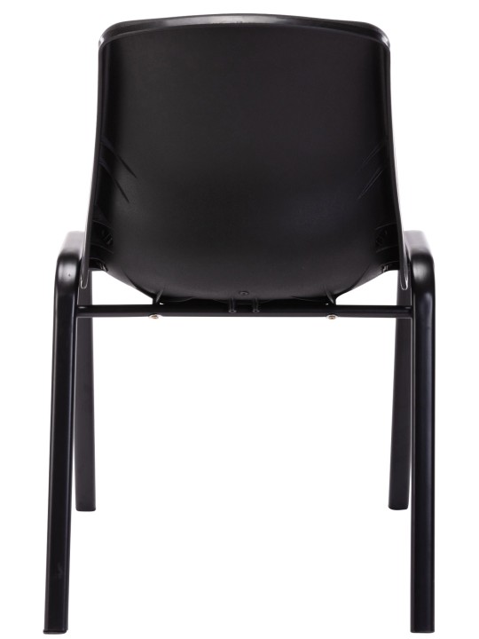 Conjunto de 4 cadeiras empilháveis ​​de plástico Nowra, preto
