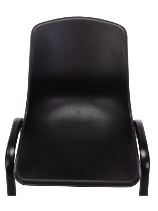 Conjunto de 4 cadeiras empilháveis ​​de plástico Nowra, preto