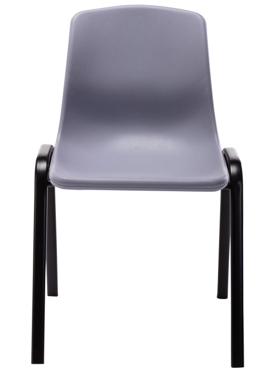 Conjunto de 4 cadeiras empilháveis ​​de plástico Nowra, cinza