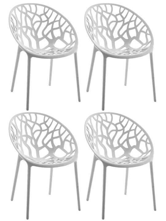 Conjunto de 4 cadeiras Hope, cinza claro