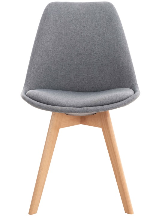 Conjunto de 4 cadeiras tecido Linares, cinza claro