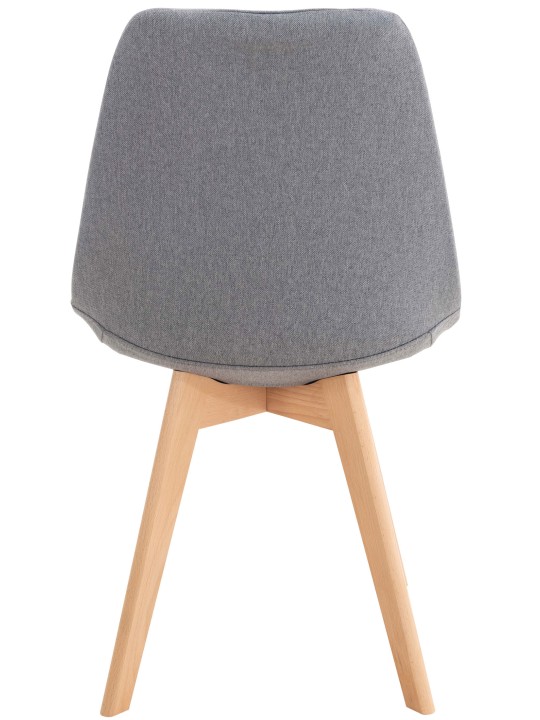 Conjunto de 4 cadeiras tecido Linares, cinza claro