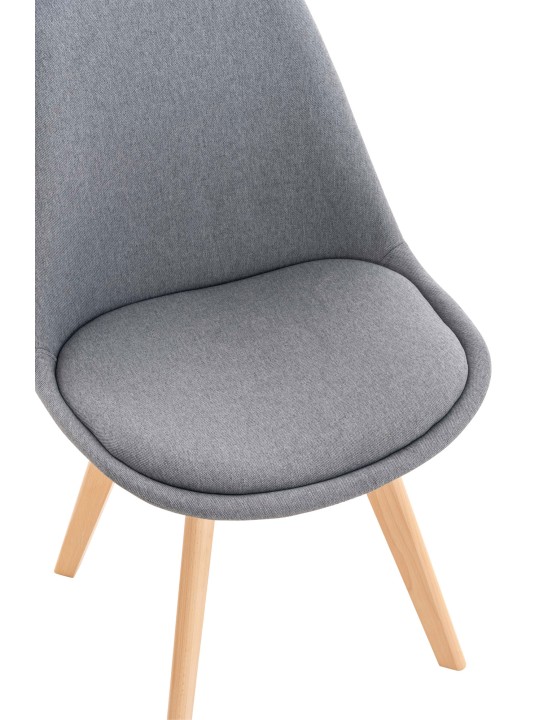 Conjunto de 4 cadeiras tecido Linares, cinza claro