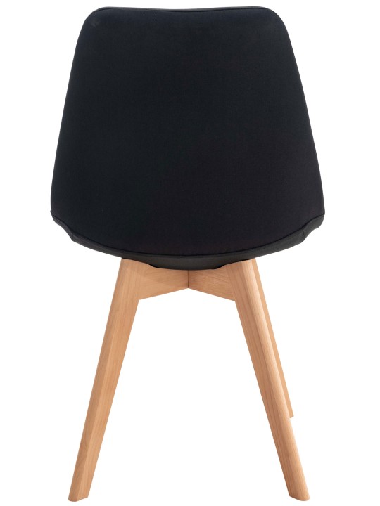 Conjunto de 4 cadeiras tecido Linares, preto