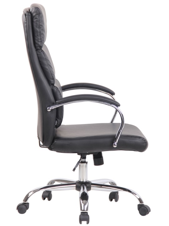 Cadeira de escritório de couro sintético Bradford, preto