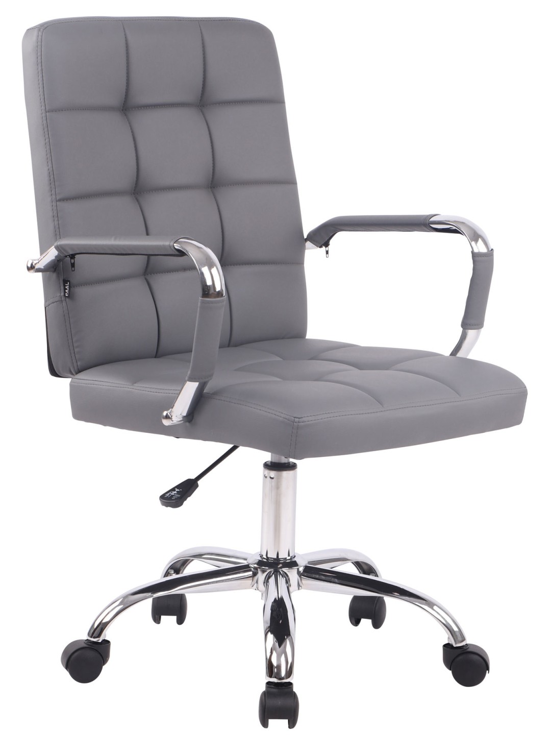 Cadeira de escritório Deli PRO couro sintético, cinza