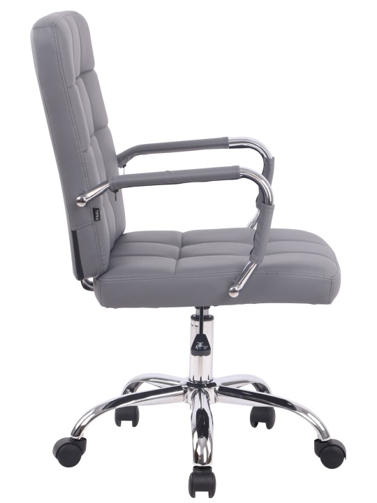Cadeira de escritório Deli PRO couro sintético, cinza Cadeira de escritório Deli PRO couro sintético, cinza