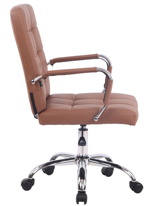 Cadeira de escritório Deli PRO couro sintético, castanho claro Cadeira de escritório Deli PRO couro sintético, castanho claro