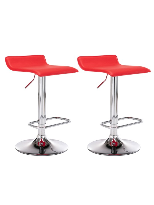 Conjunto de 2 bancos altos Dyn, vermelho