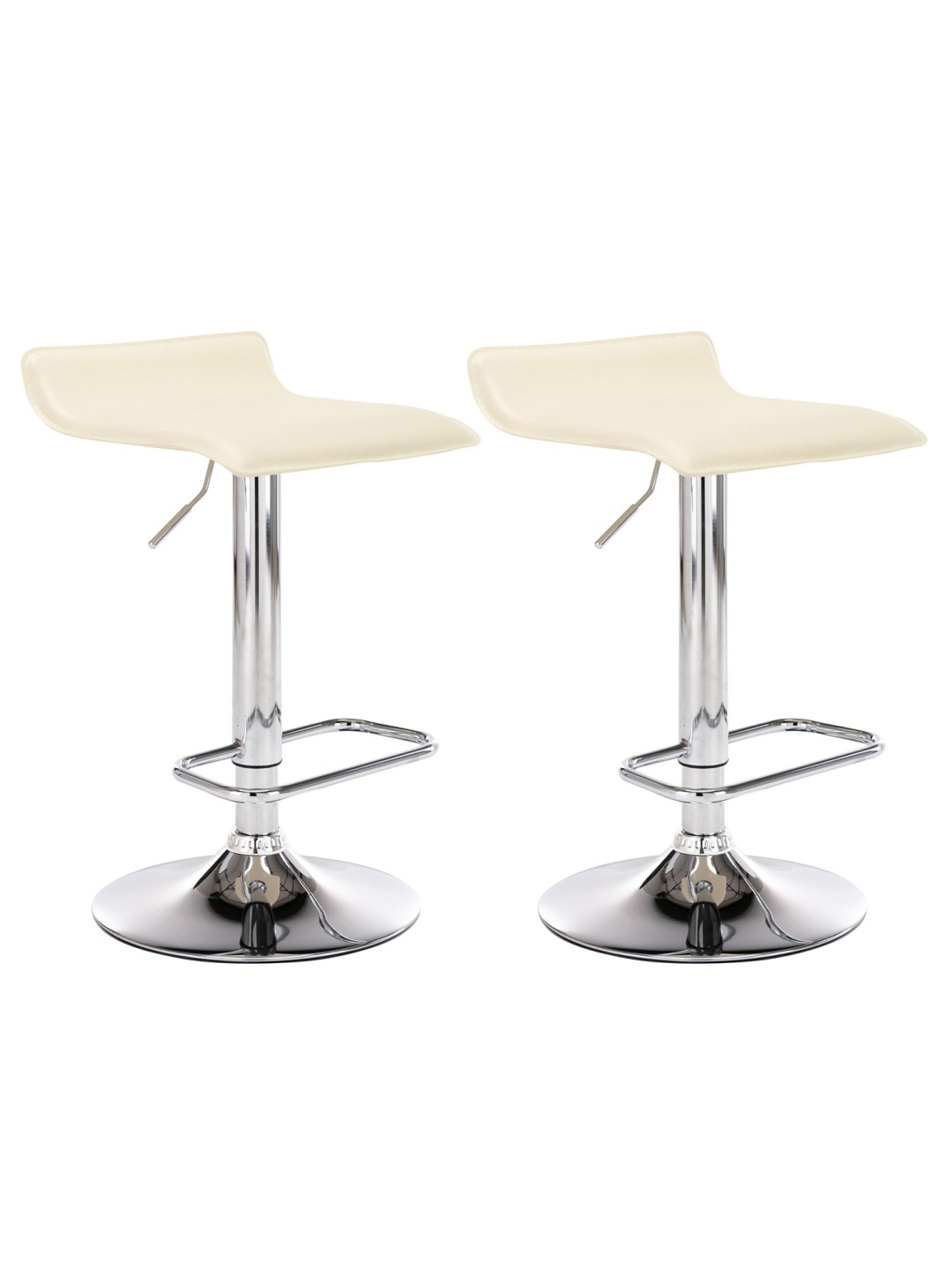 Conjunto de 2 bancos altos Dyn, creme