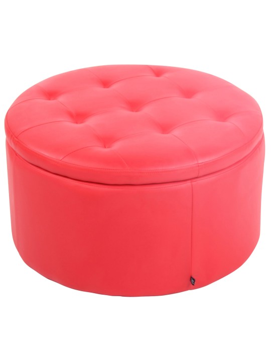 Banqueta de imitação de pele Évora, vermelho