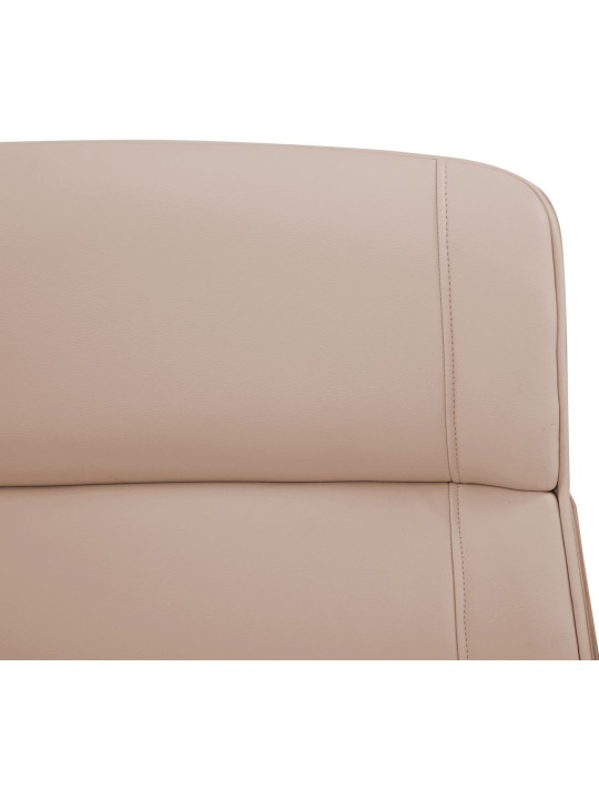 Cadeira de escritório Varel couro sintético, natural/creme