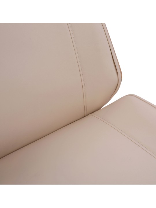 Cadeira de escritório Varel couro sintético, natural/creme