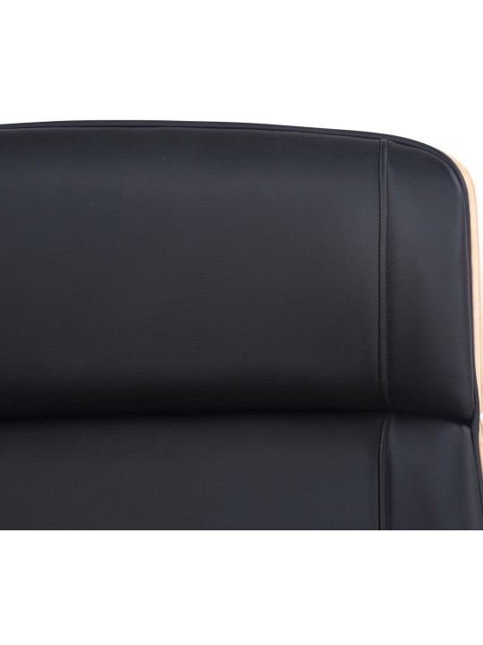 Cadeira de escritório Varel couro sintético, natural/preto