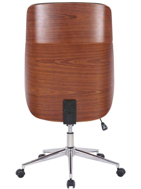Cadeira de escritório Varel couro sintético, nogueira/castanho