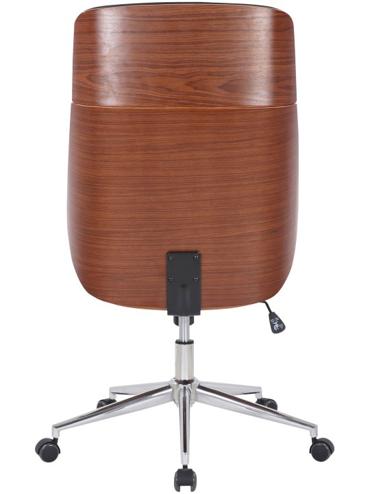 Cadeira de escritório Varel couro sintético, nogueira/branco