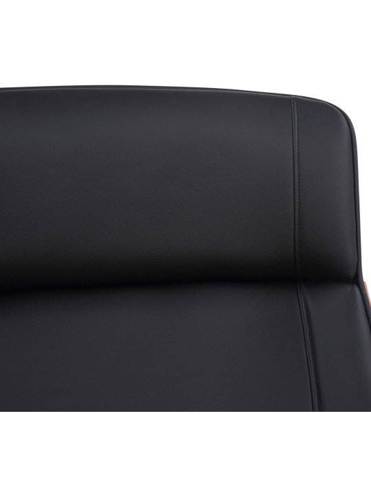Cadeira de escritório Varel couro sintético, nogueira/preto