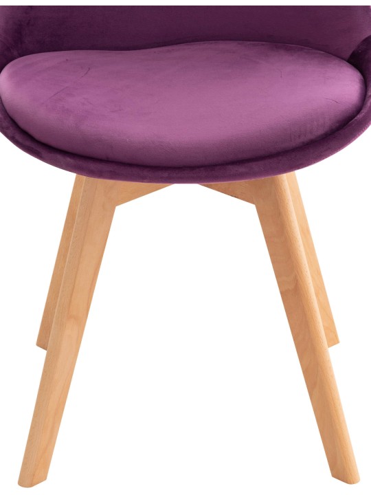 Cadeira de veludo Linares, lilás