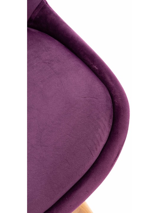 Cadeira de veludo Linares, lilás