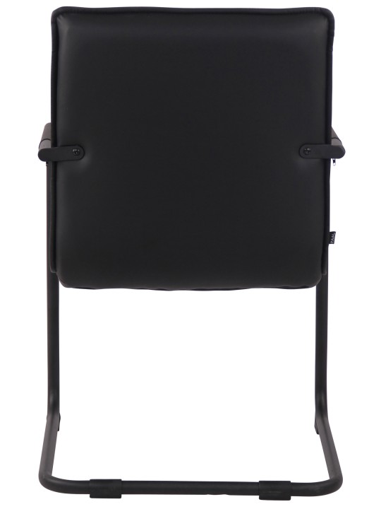 Cadeira para visitantes Gandia couro artificial, preto