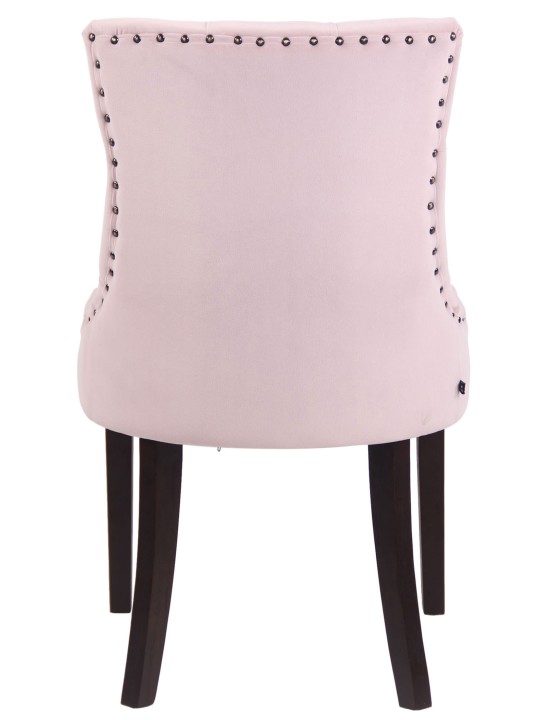 Conjunto de 4 cadeiras de jantar em veludo Aberdeen antigo, rosa