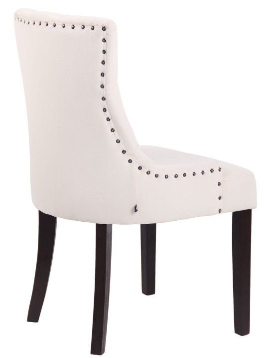 Conjunto de 4 cadeiras de jantar em veludo Aberdeen antigo, creme