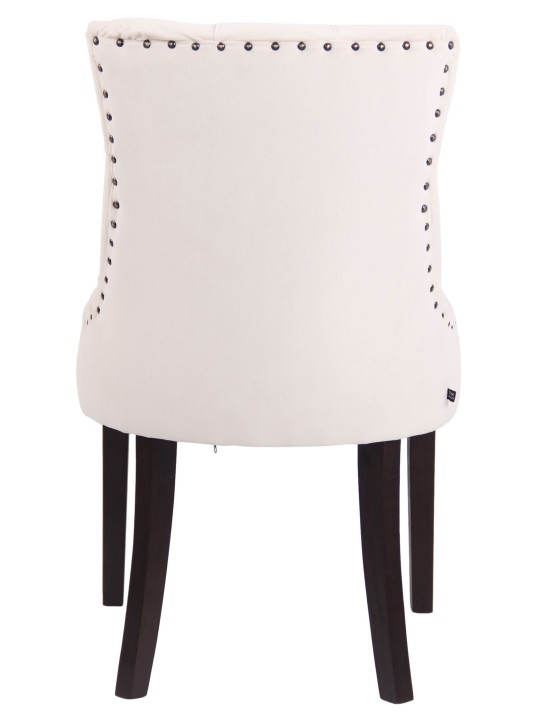 Conjunto de 4 cadeiras de jantar em veludo Aberdeen antigo, creme