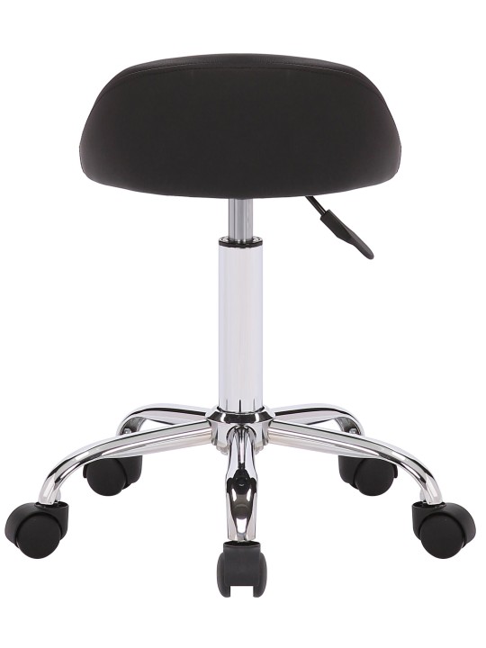 Banqueta de trabalho Teramo couro sintético, preto