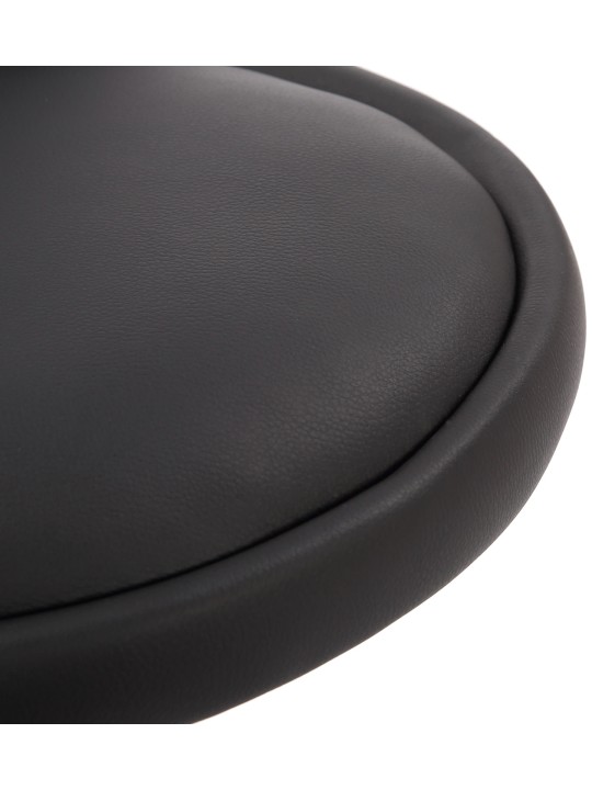 Banqueta de trabalho Teramo couro sintético, preto