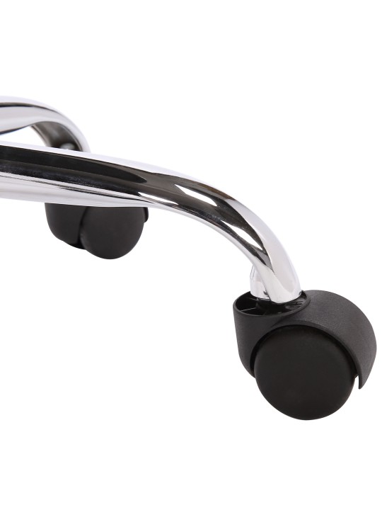 Banqueta de trabalho Teramo couro sintético, preto