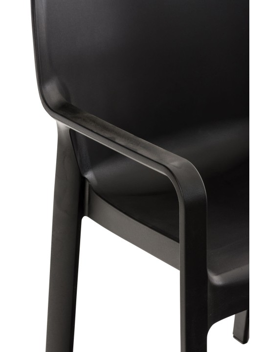 CONJUNTO de 2 cadeiras empilháveis ​​DIVA, preto