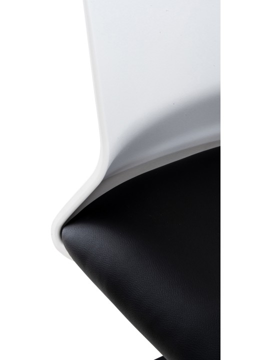 Cadeira de escritório Apolda couro sintético, preto