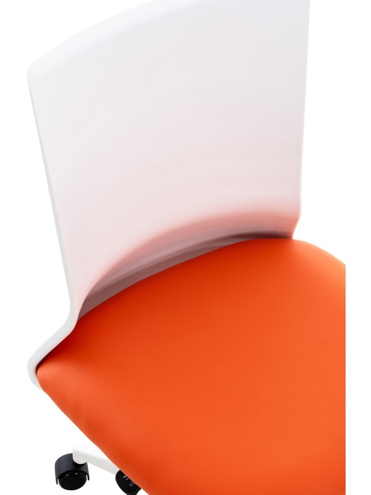 Cadeira de escritório Apolda couro sintético, laranja Cadeira de escritório Apolda couro sintético, laranja