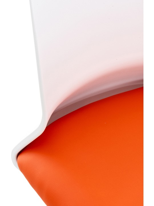 Cadeira de escritório Apolda couro sintético, laranja Cadeira de escritório Apolda couro sintético, laranja