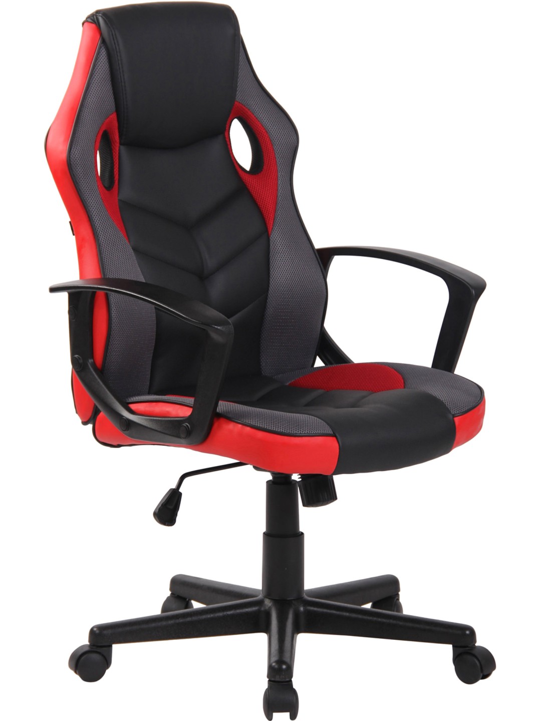 Cadeira de escritório Glendale, preto/vermelho