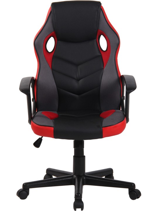 Cadeira de escritório Glendale, preto/vermelho