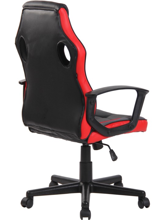 Cadeira de escritório Glendale, preto/vermelho