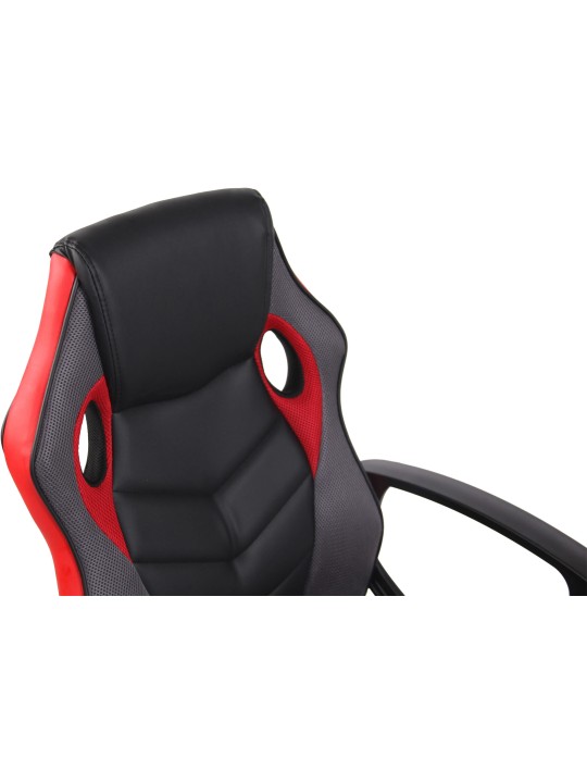 Cadeira de escritório Glendale, preto/vermelho