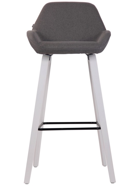 Banqueta alta em tecido Newnan com estrutura de 4 pés (carvalho), cinza escuro