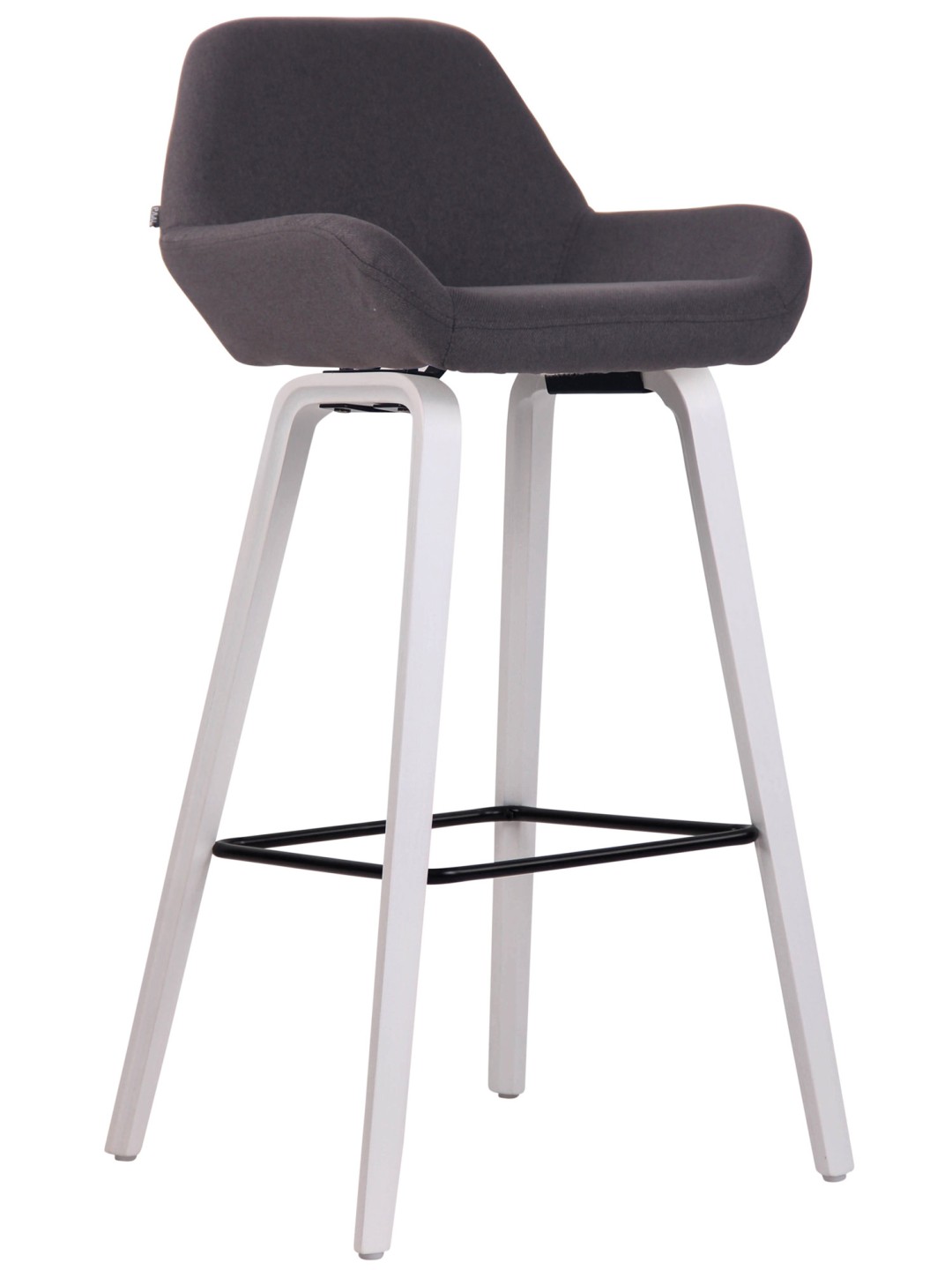 Banqueta alta em tecido Newnan com estrutura de 4 pés (carvalho), preto