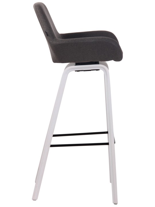 Banqueta alta em tecido Newnan com estrutura de 4 pés (carvalho), cinza escuro