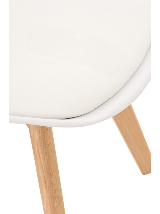 Conjunto de 4 cadeiras Linares, branco