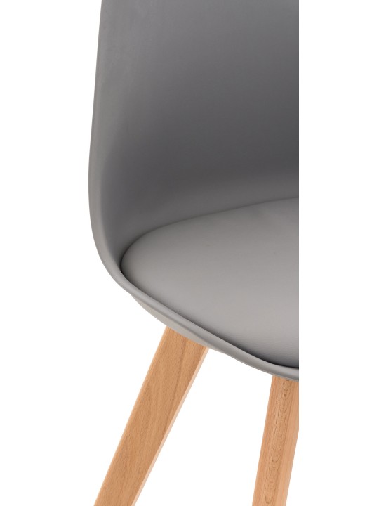 Conjunto de 4 cadeiras Linares, cinza