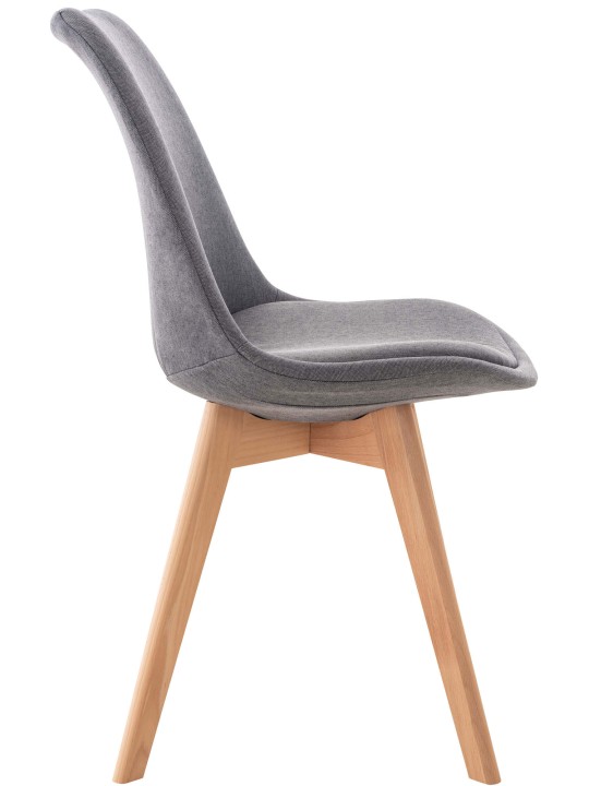 Conjunto de 4 cadeiras tecido Linares, cinza