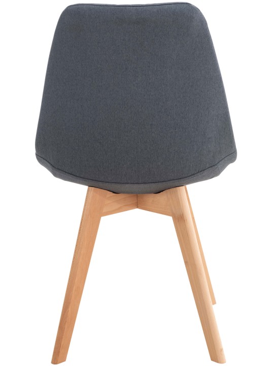 Conjunto de 4 cadeiras tecido Linares, cinza escuro