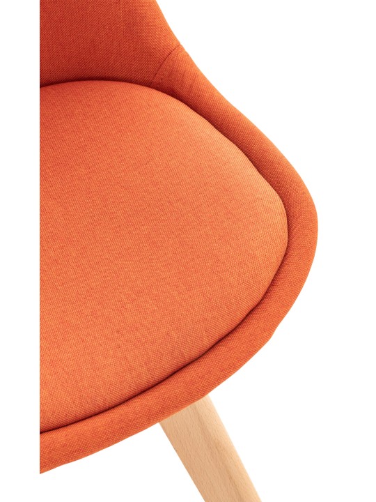 Conjunto de 4 cadeiras tecido Linares, laranja