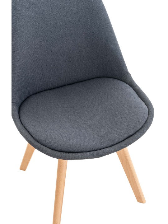 Conjunto de 4 cadeiras tecido Linares, cinza escuro