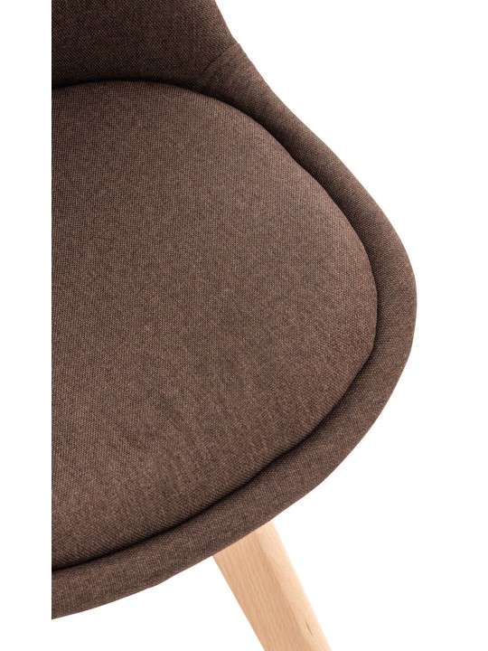 Conjunto de 4 cadeiras tecido Linares, castanho Conjunto de 4 cadeiras tecido Linares, castanho